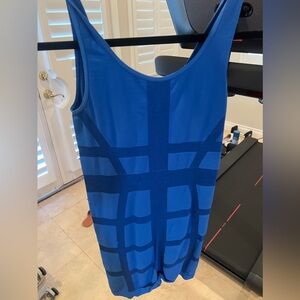 Royal blue body con mini dress